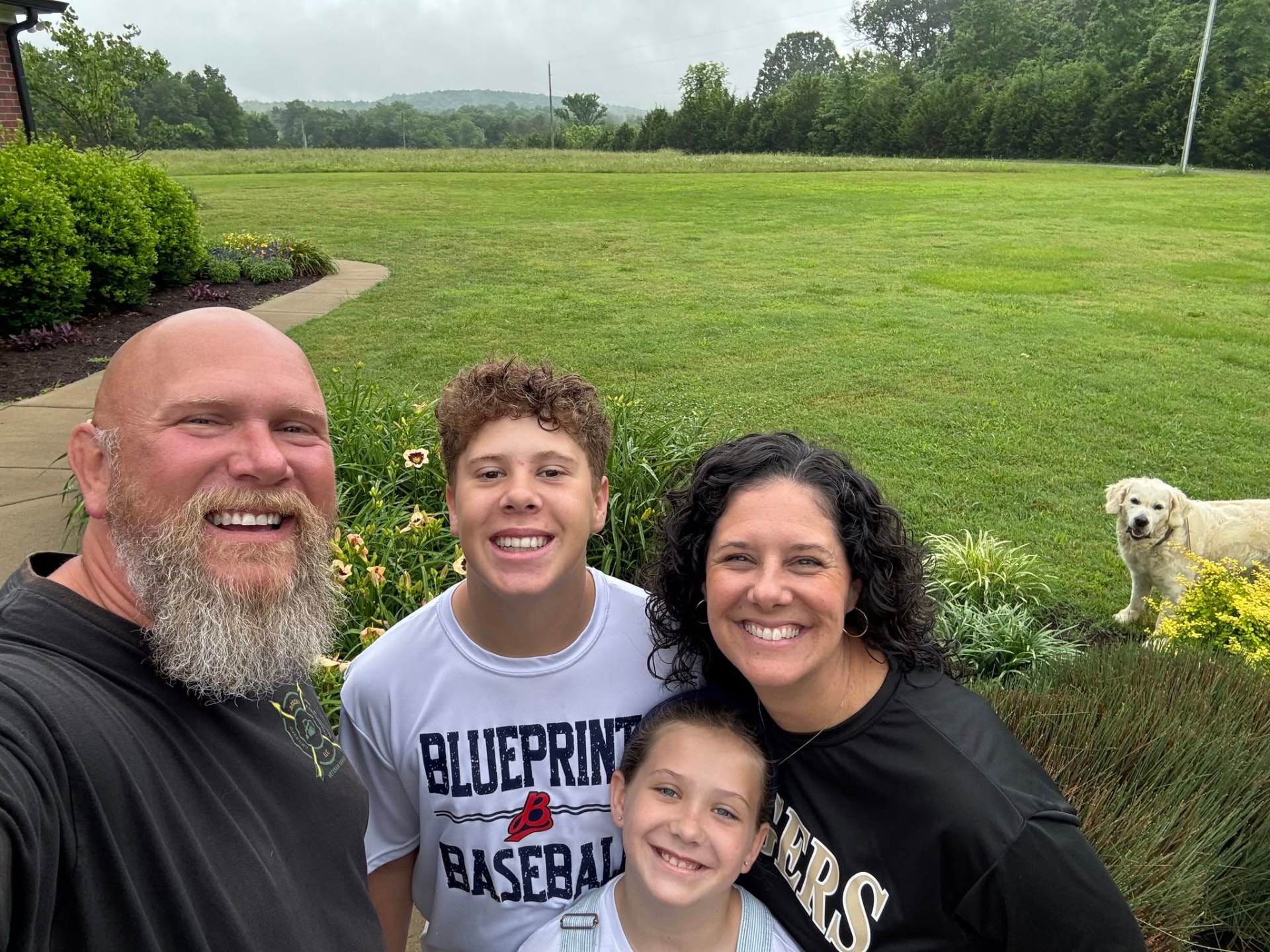The veteran-owned Crossed Arrow Earthworks family on their Middle Tennessee property